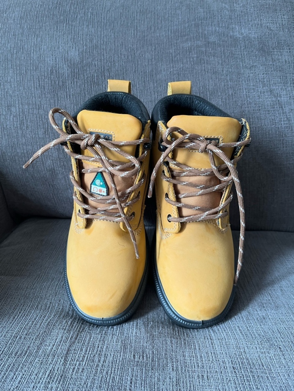 Altra Industrial Wheat Leather Steel Toe Safety Work Boots CSA Sz 7 Gorpcore